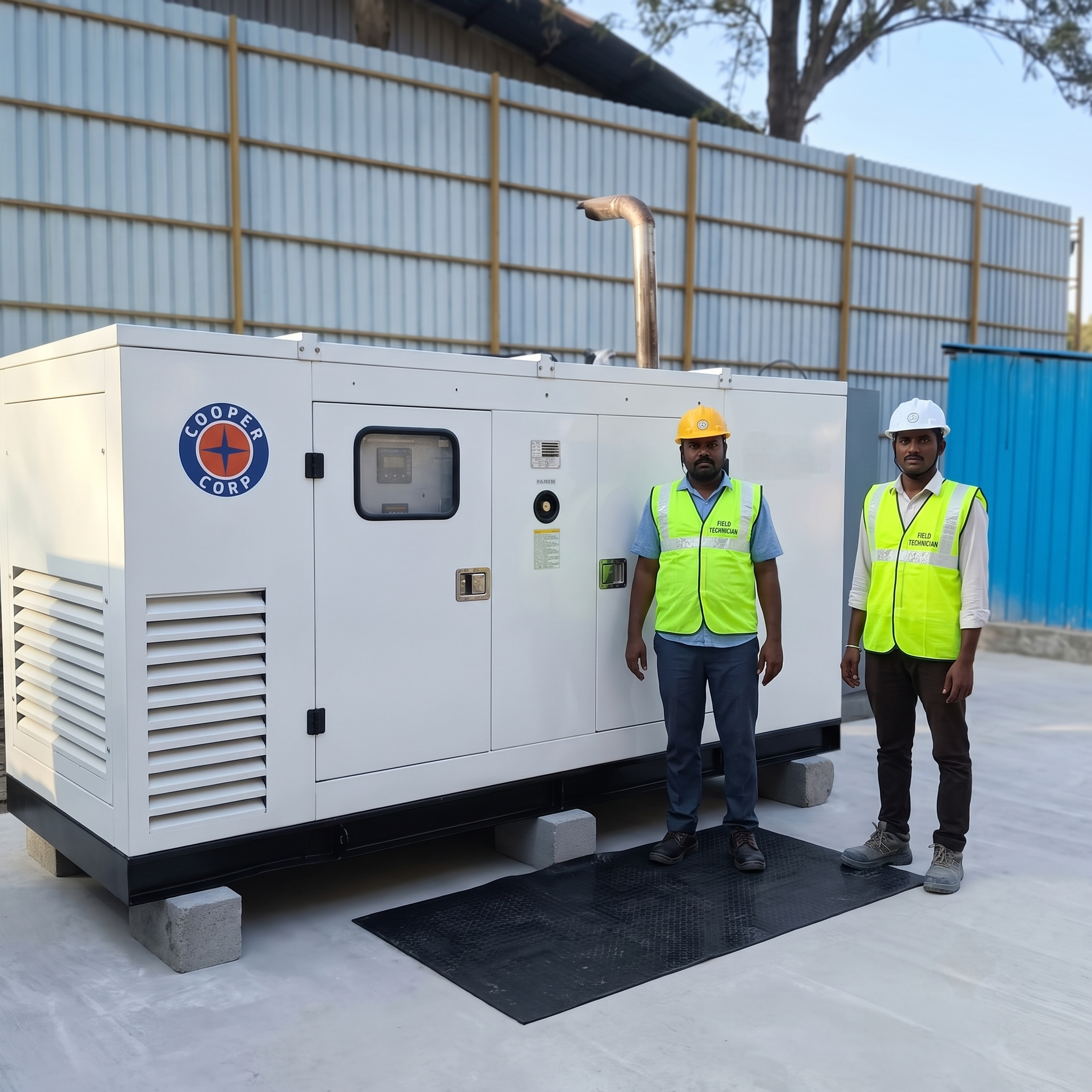 Generator rental for a construction site